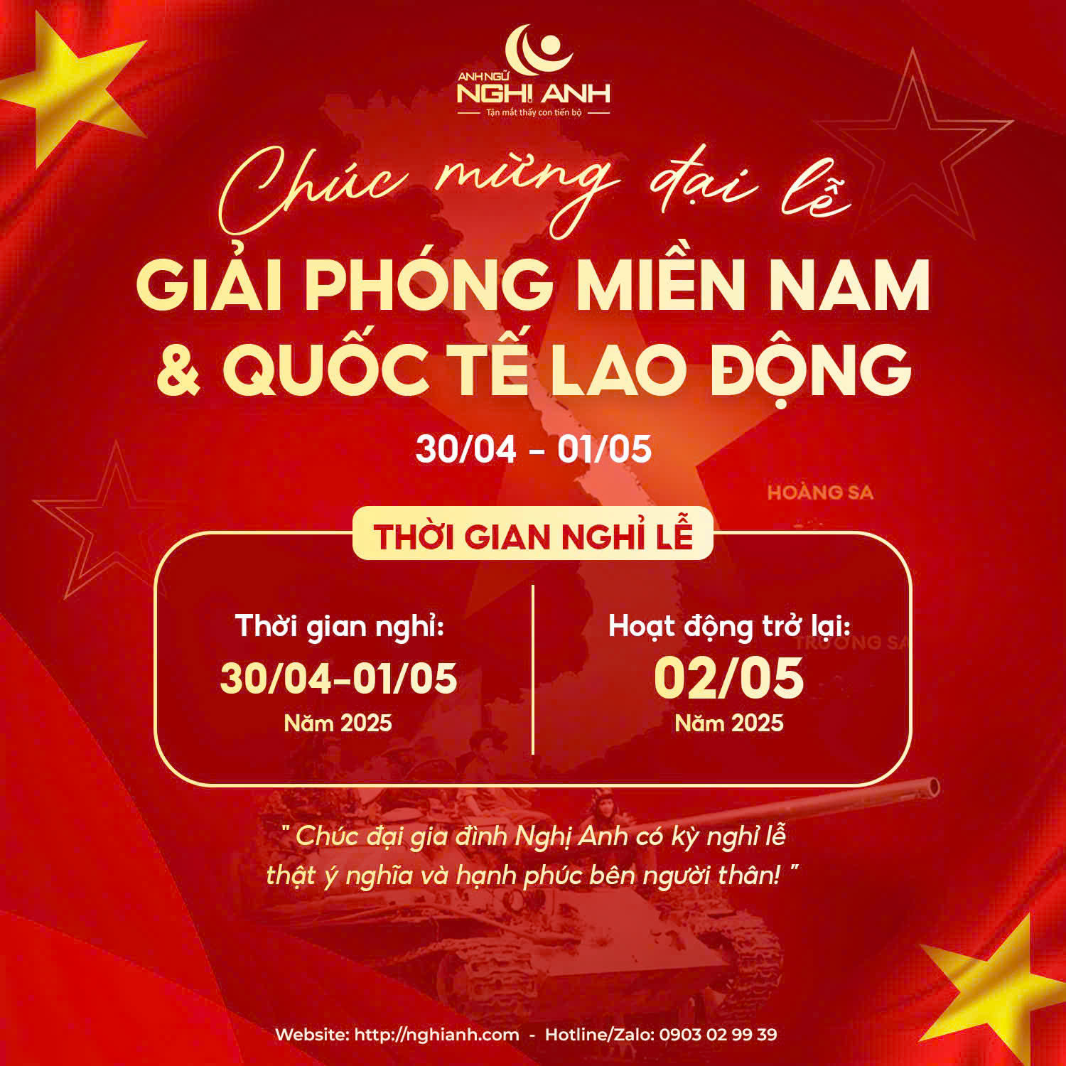 🇻🇳​CHÚC MỪNG ĐẠI LỄ 50 NĂM GIẢI PHÓNG MIỀN NAM, THỐNG NHẤT ĐẤT NƯỚC & QUỐC TẾ LAO ĐỘNG 30/4 - 1/5​🇻🇳